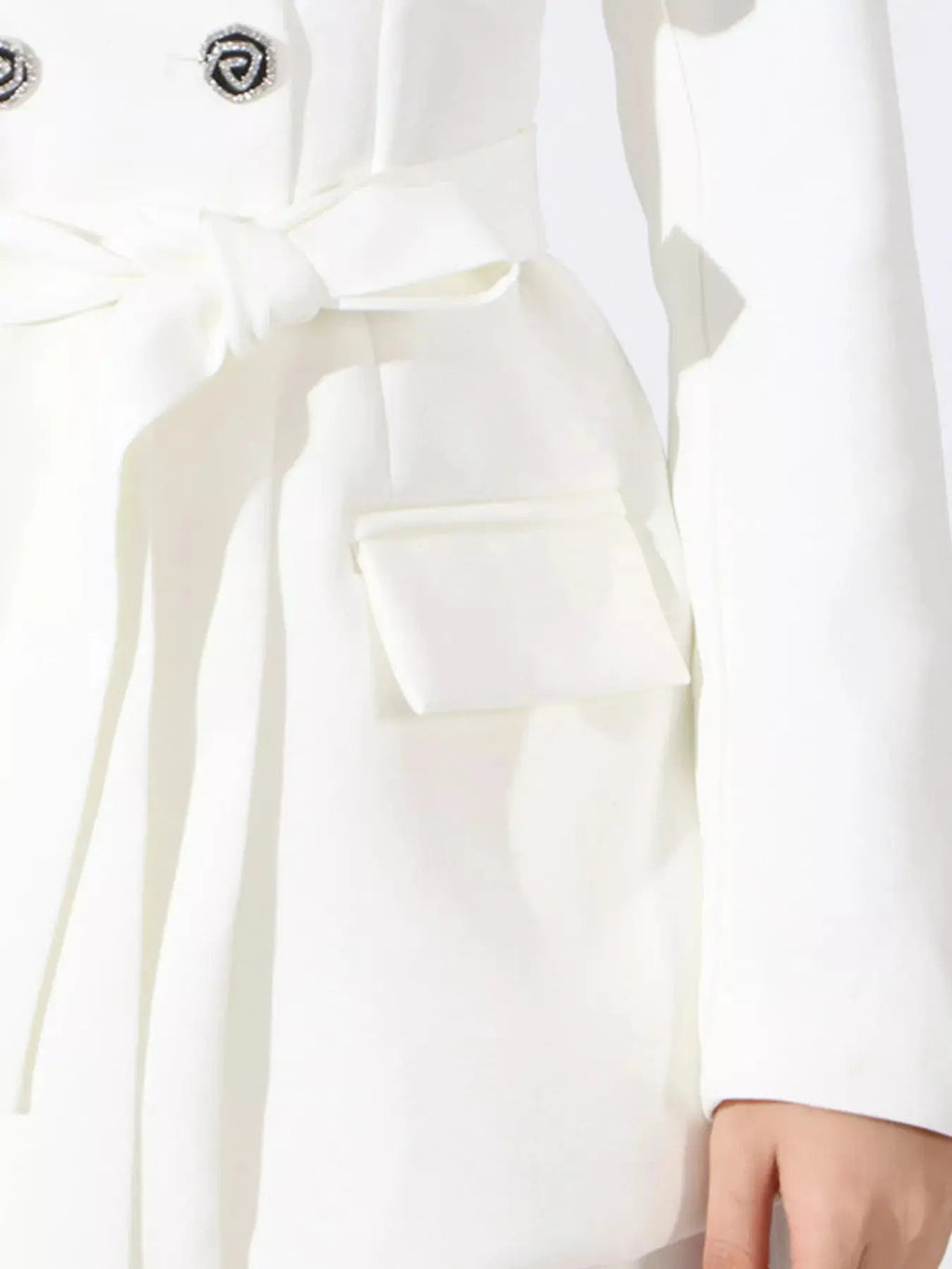 Flower Long Sleeve Blazer and Pants Set - Charmdeals