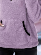 Full Size Cozy Fleece Quarter Zip Long Sleeve Sweatshirt Plus Size - Charmdeals