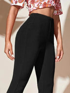 Full Size High - Waist Flare Active Pants Plus Size - Charmdeals