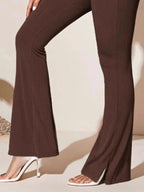 Full Size High - Waist Flare Active Pants Plus Size - Charmdeals