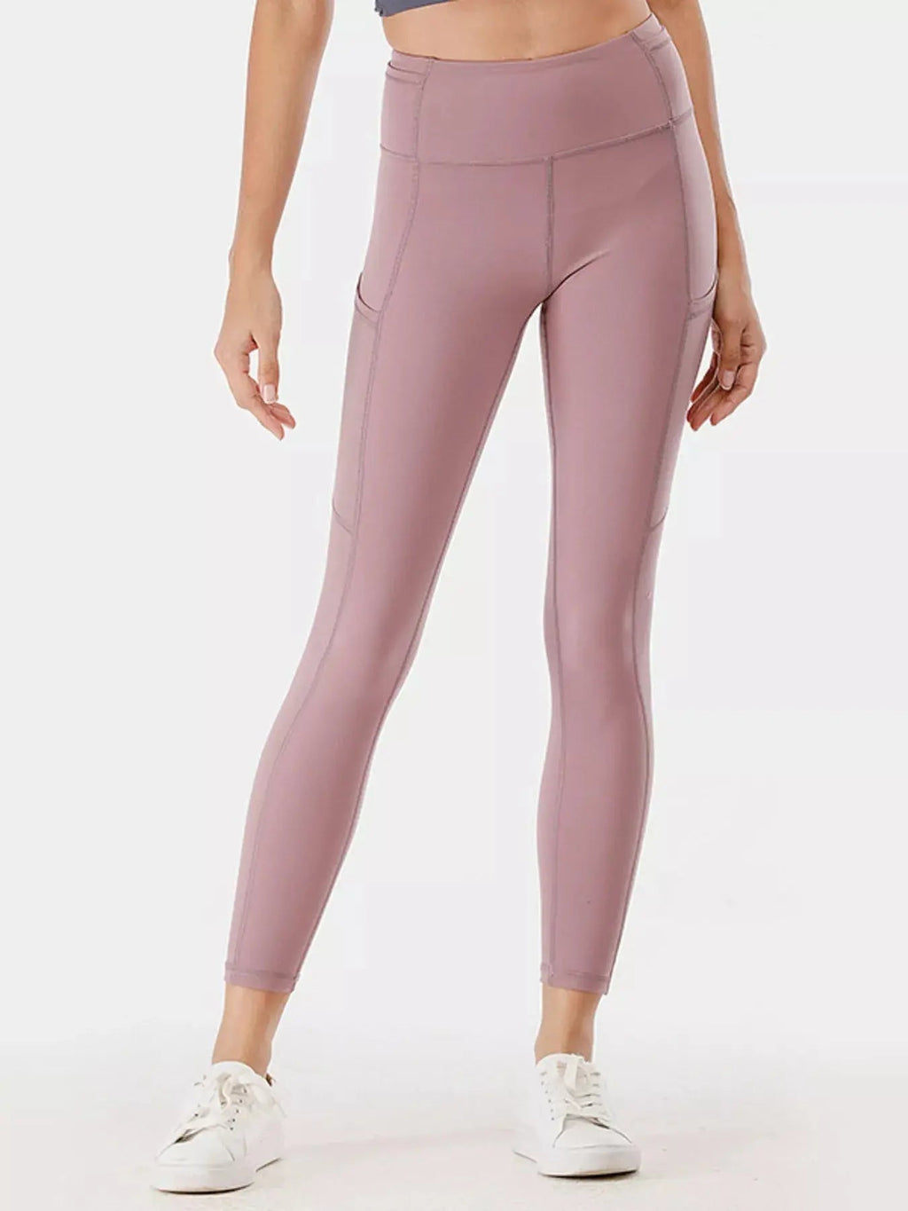 Full Size High - Waisted Active Leggings with Pockets Plus Size - Charmdeals