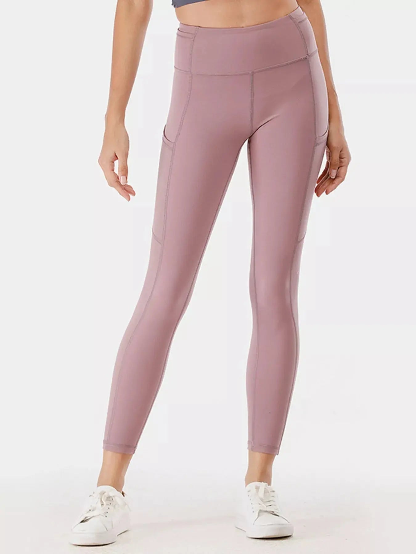 Full Size High - Waisted Active Leggings with Pockets Plus Size - Charmdeals