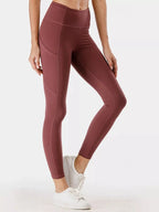 Full Size High - Waisted Active Leggings with Pockets Plus Size - Charmdeals