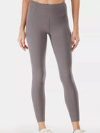 Full Size High - Waisted Active Leggings with Pockets Plus Size - Charmdeals