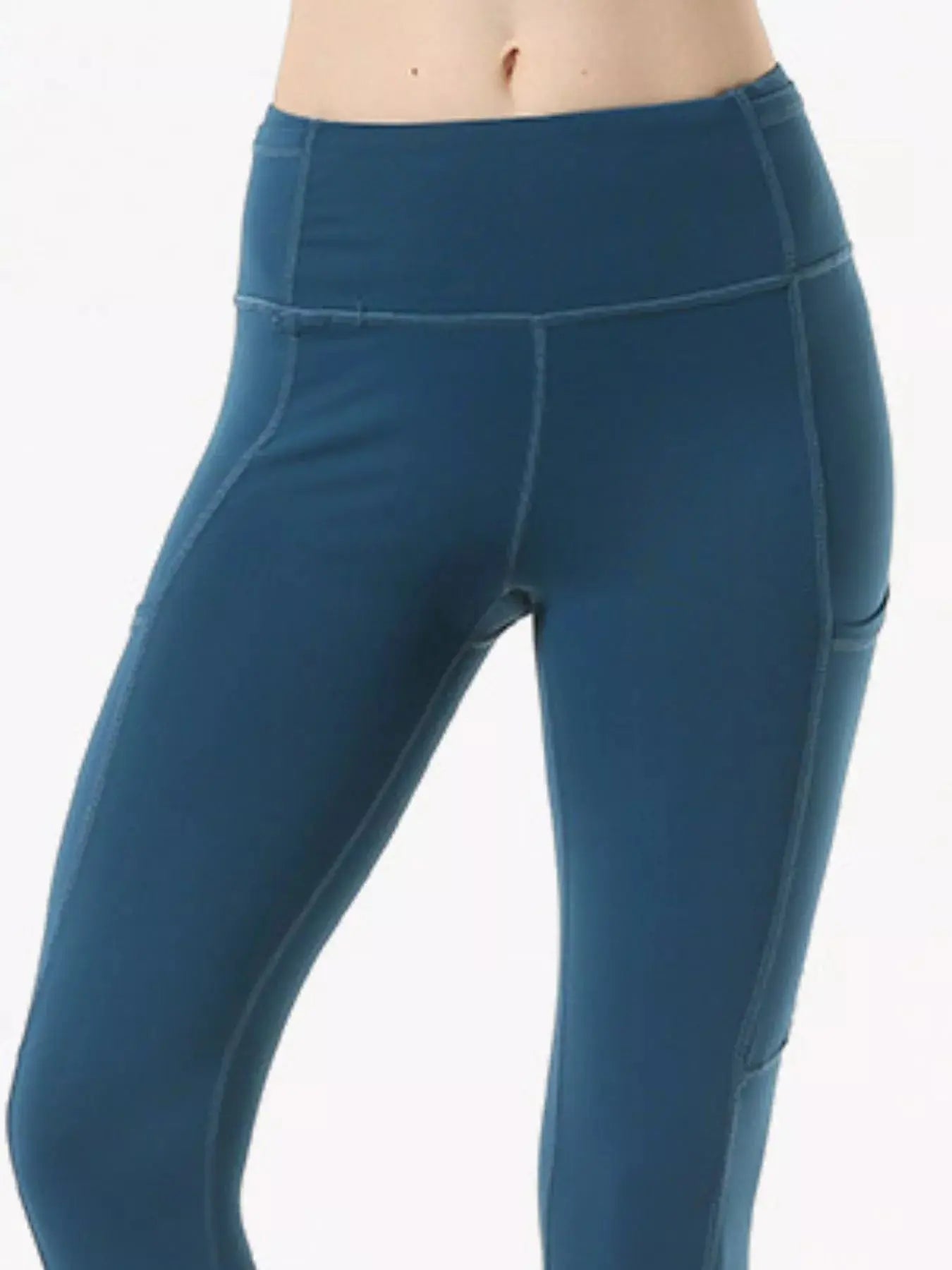 Full Size High - Waisted Active Leggings with Pockets Plus Size - Charmdeals