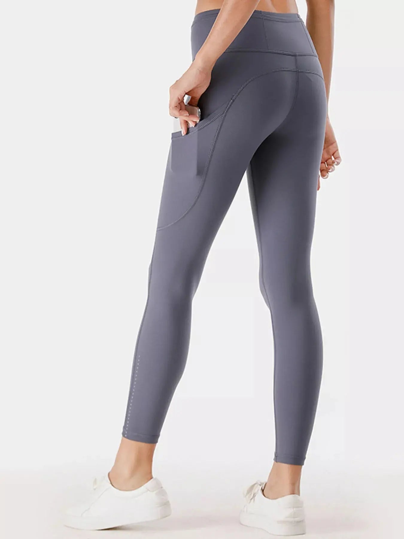 Full Size High - Waisted Active Leggings with Pockets Plus Size - Charmdeals