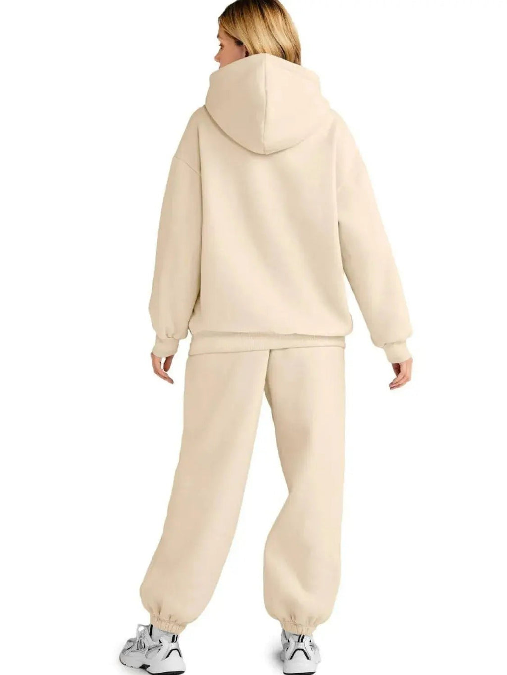 Full Size Kangaroo Pocket Hoodie and Joggers Set Plus Size - Charmdeals