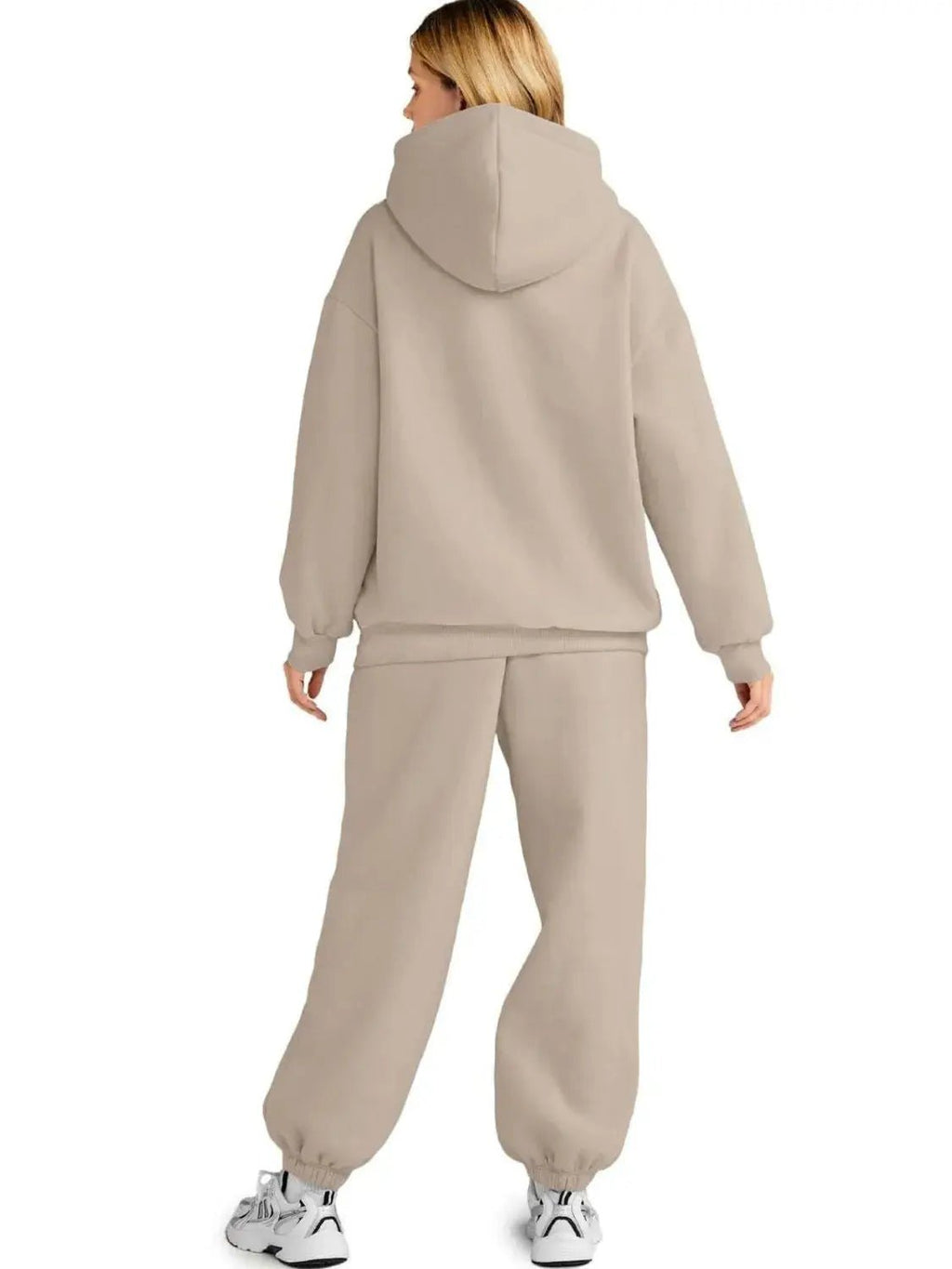Full Size Kangaroo Pocket Hoodie and Joggers Set Plus Size - Charmdeals