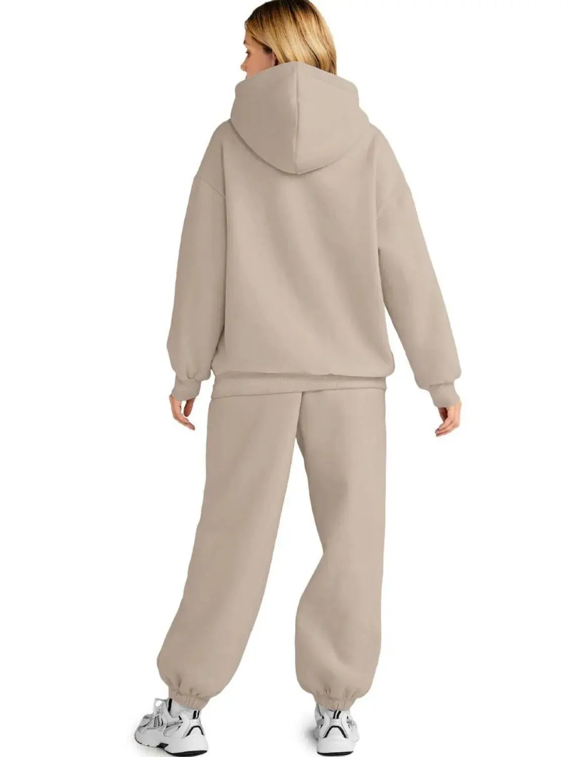 Full Size Kangaroo Pocket Hoodie and Joggers Set Plus Size - Charmdeals