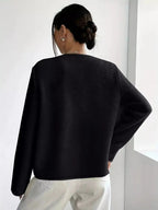 Full Size Textured Button - Up Fleece Outerwear Plus Size - Charmdeals