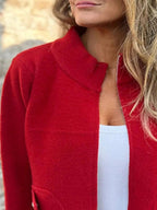 Full Size Zip - Up Long Sleeve Outerwear Plus Size - Charmdeals