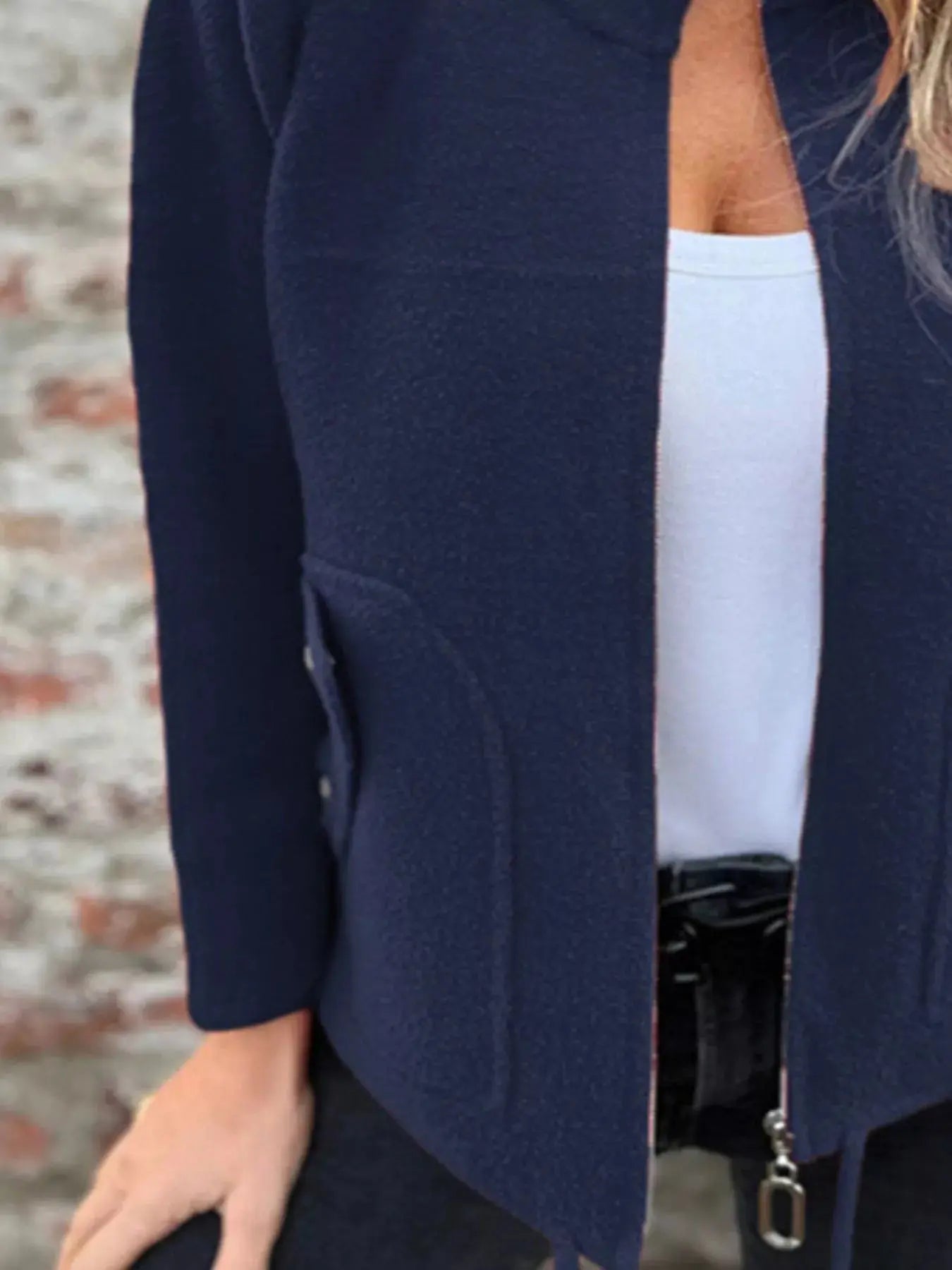 Full Size Zip - Up Long Sleeve Outerwear Plus Size - Charmdeals