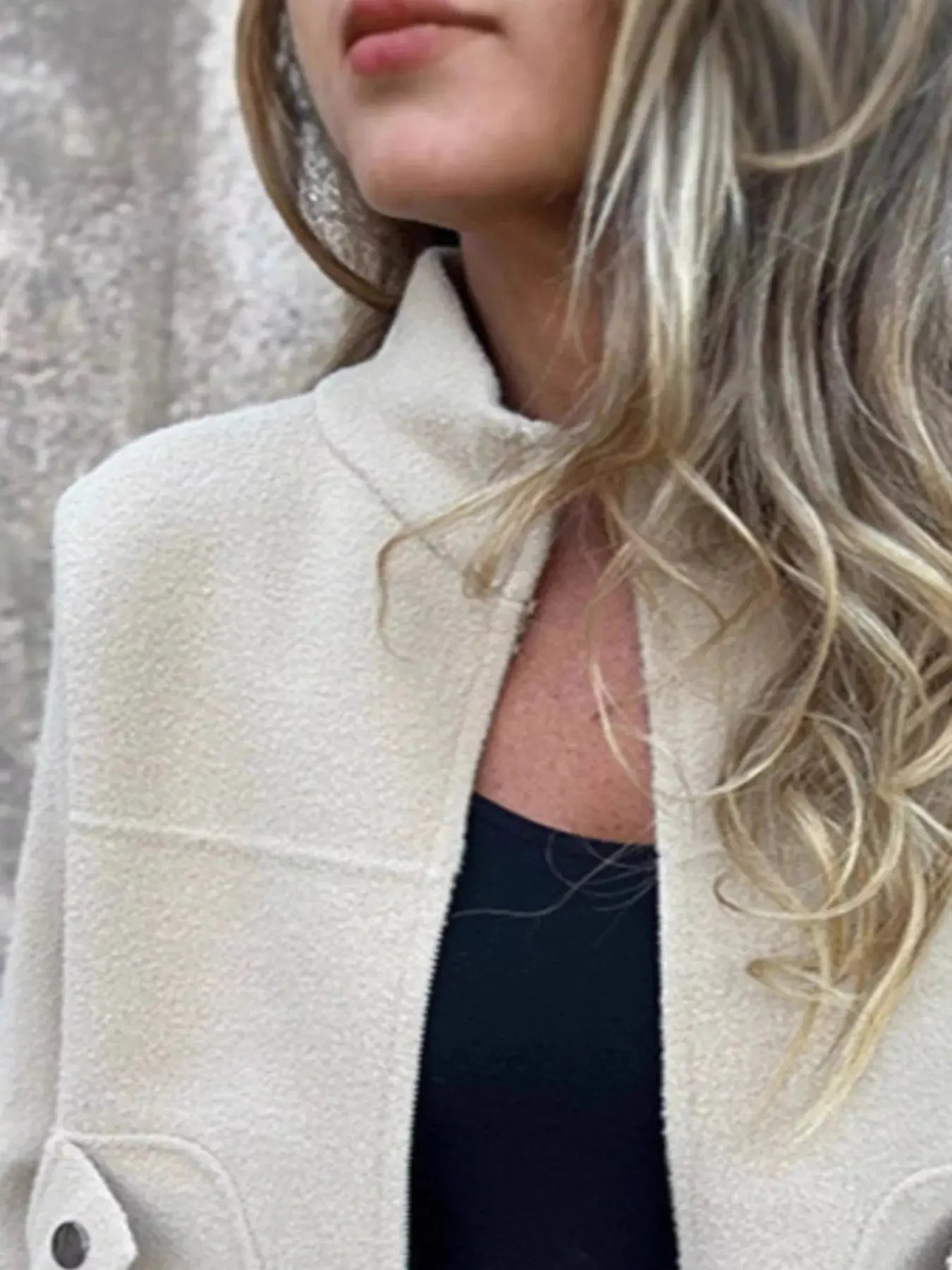 Full Size Zip - Up Long Sleeve Outerwear Plus Size - Charmdeals