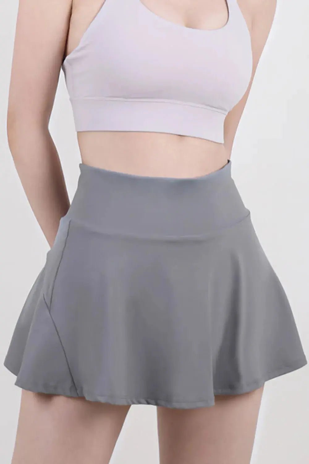 High Waist Pleated Active Skirt - Charmdeals
