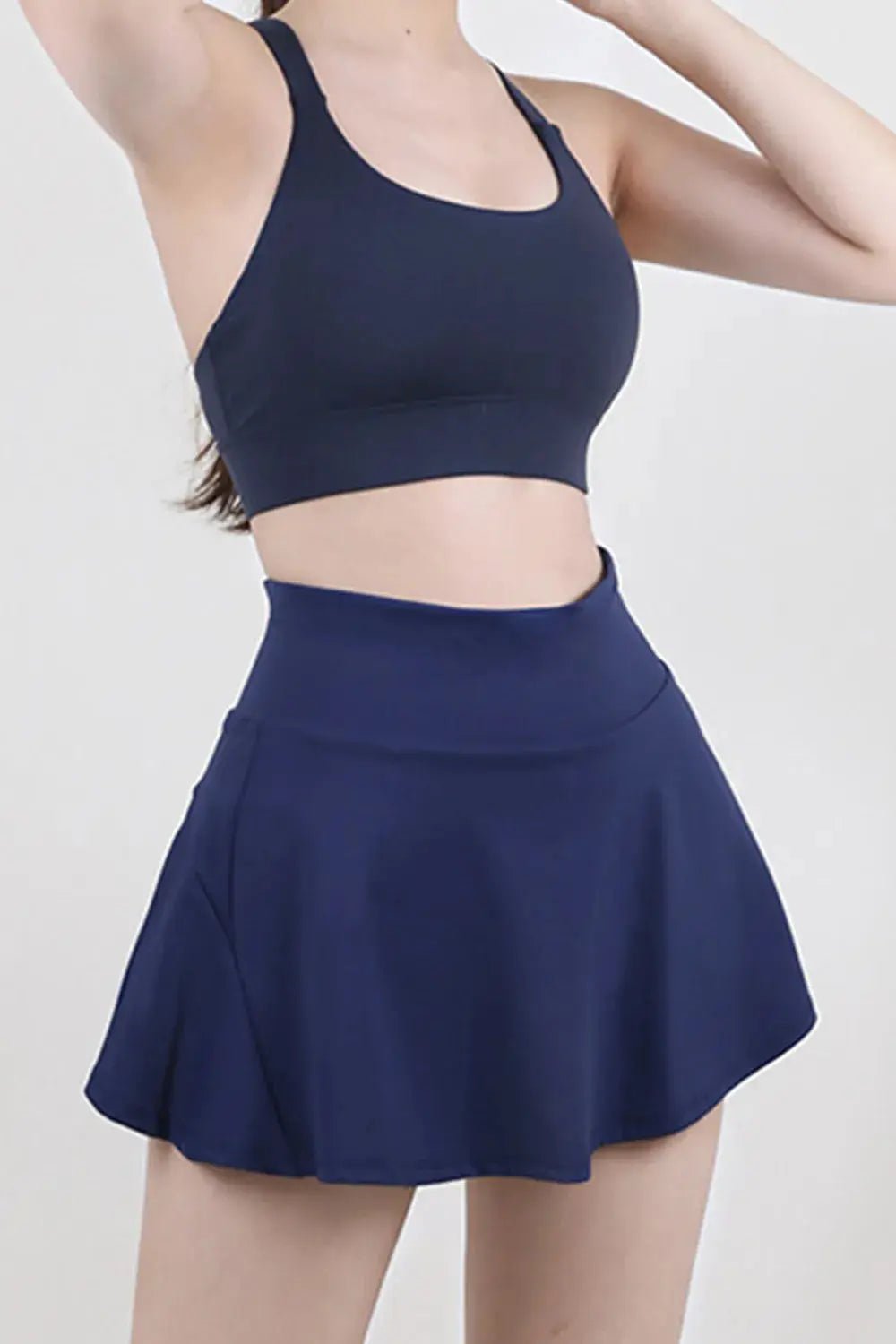 High Waist Pleated Active Skirt - Charmdeals
