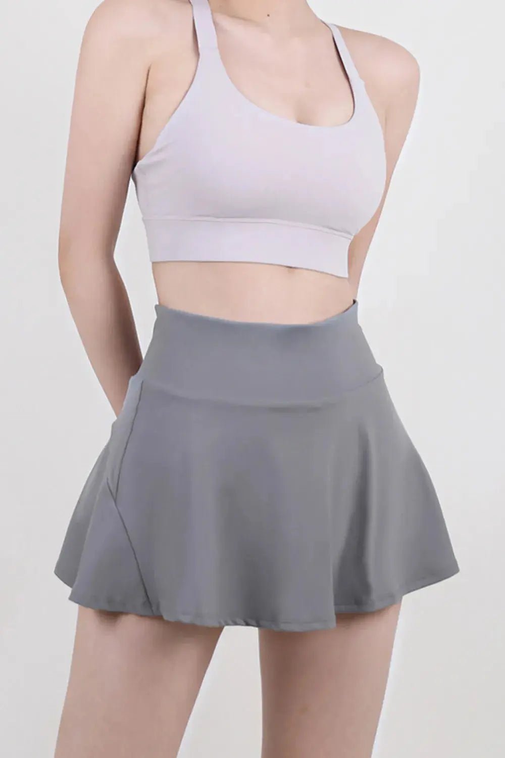 High Waist Pleated Active Skirt - Charmdeals