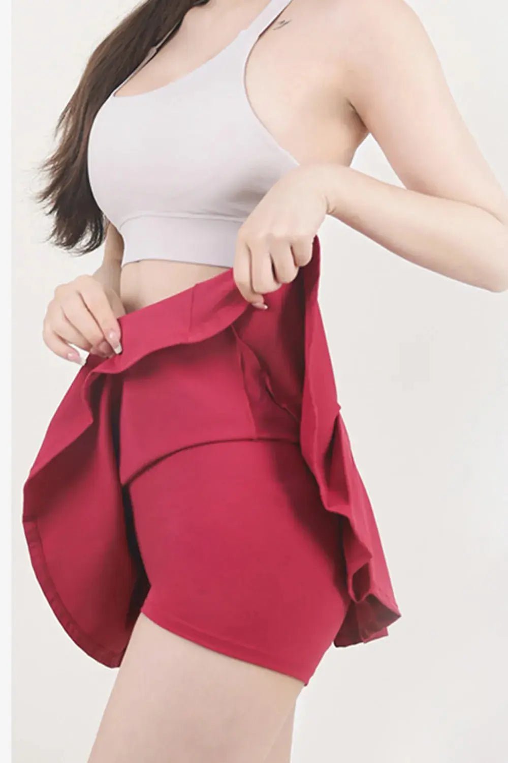 High Waist Pleated Active Skirt - Charmdeals