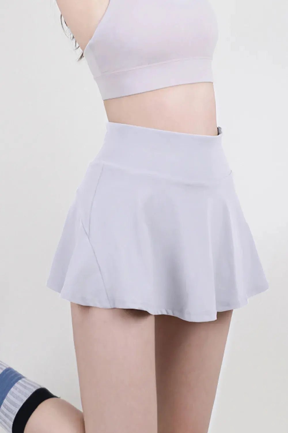 High Waist Pleated Active Skirt - Charmdeals