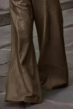 High Waist Wide Flare Pants - Charmdeals