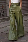 High Waist Wide Flare Pants - Charmdeals