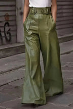 High Waist Wide Flare Pants - Charmdeals