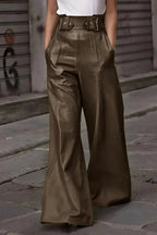 High Waist Wide Flare Pants - Charmdeals