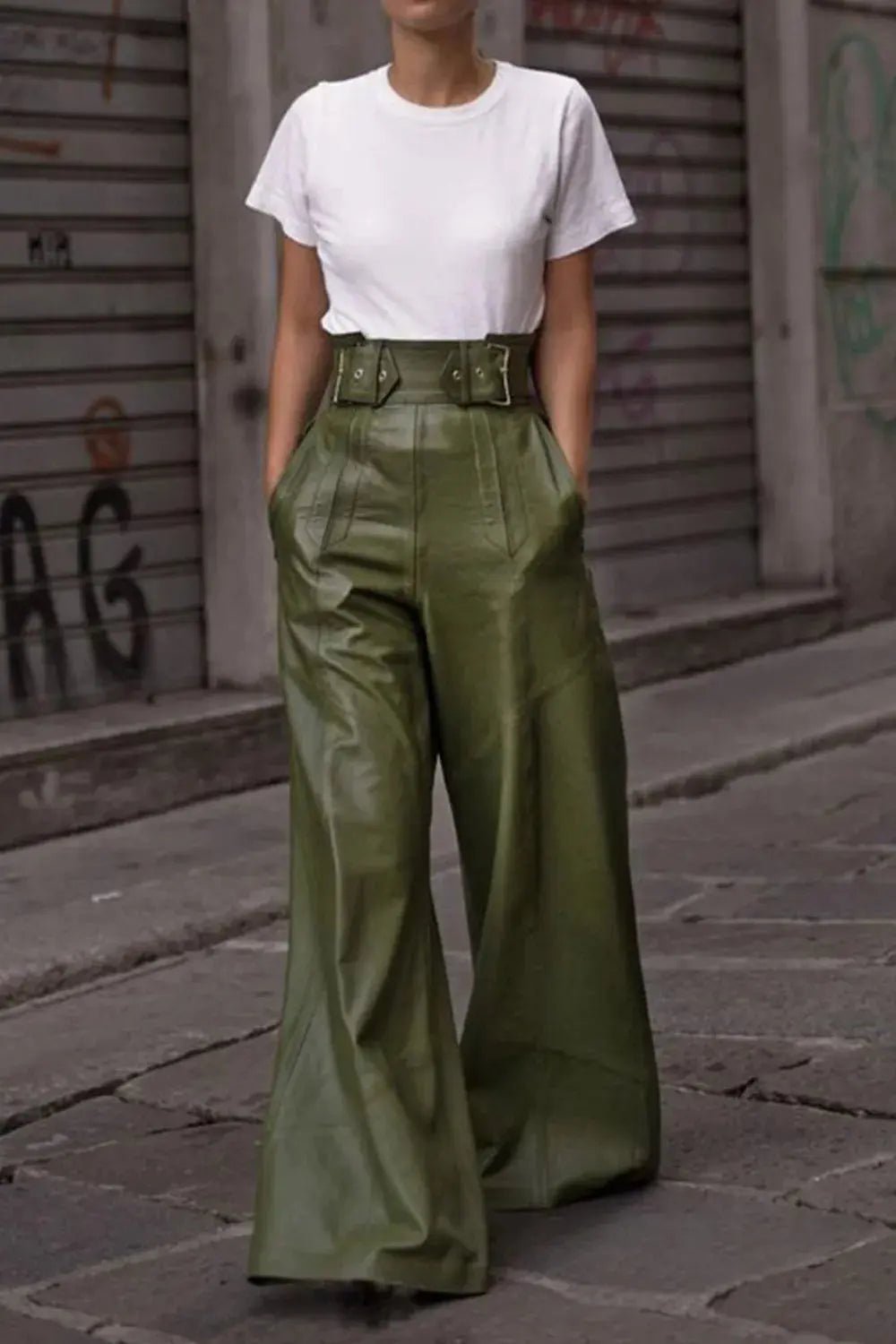 High Waist Wide Flare Pants - Charmdeals