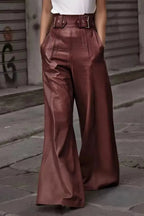 High Waist Wide Flare Pants - Charmdeals