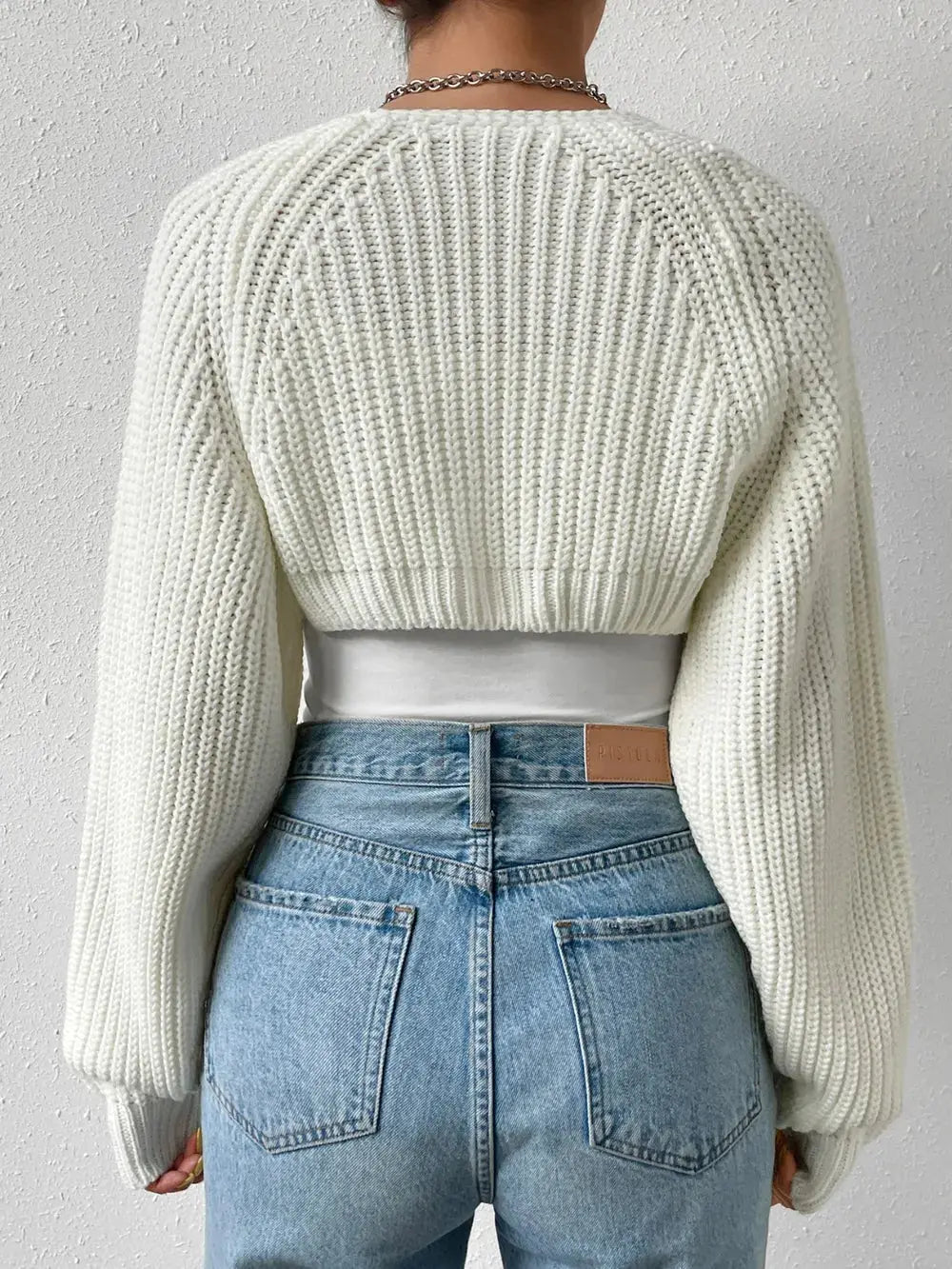 Honey Open Front Long Sleeve Cropped Cardigan - Charmdeals