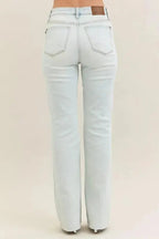 Judy Blue Full Size Destroy & Fray Hem Bootcut Jeans Plus Size - Charmdeals