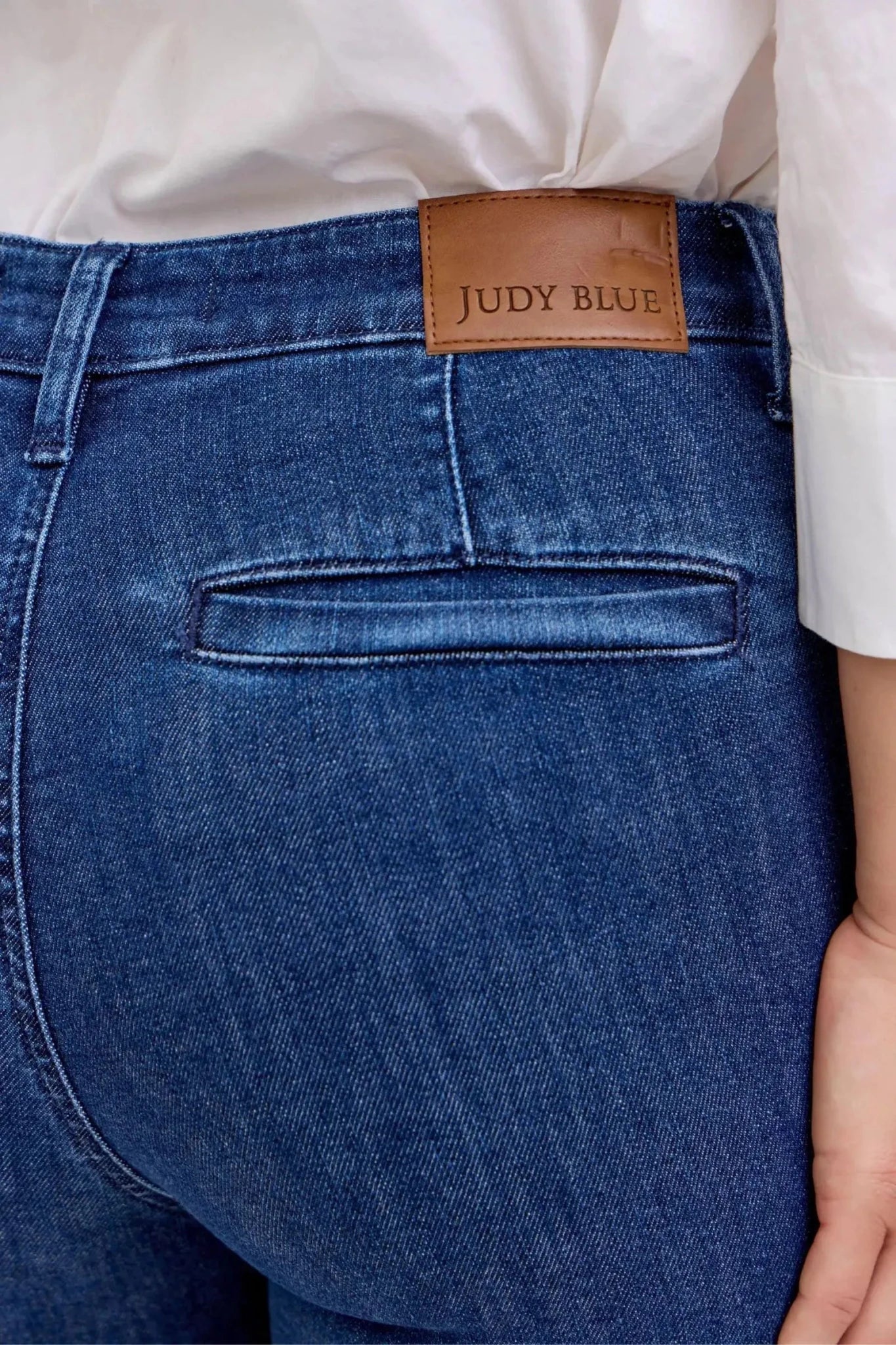 Judy Blue High Waist Flare Jeans with Front Patch Pockets - Charmdeals