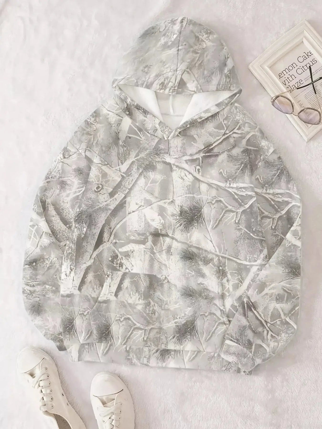 Kangaroo Pocket Long Sleeve Hoodie - Charmdeals