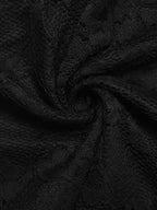 Lace V - Neck Long Sleeve T-Shirt - Charmdeals