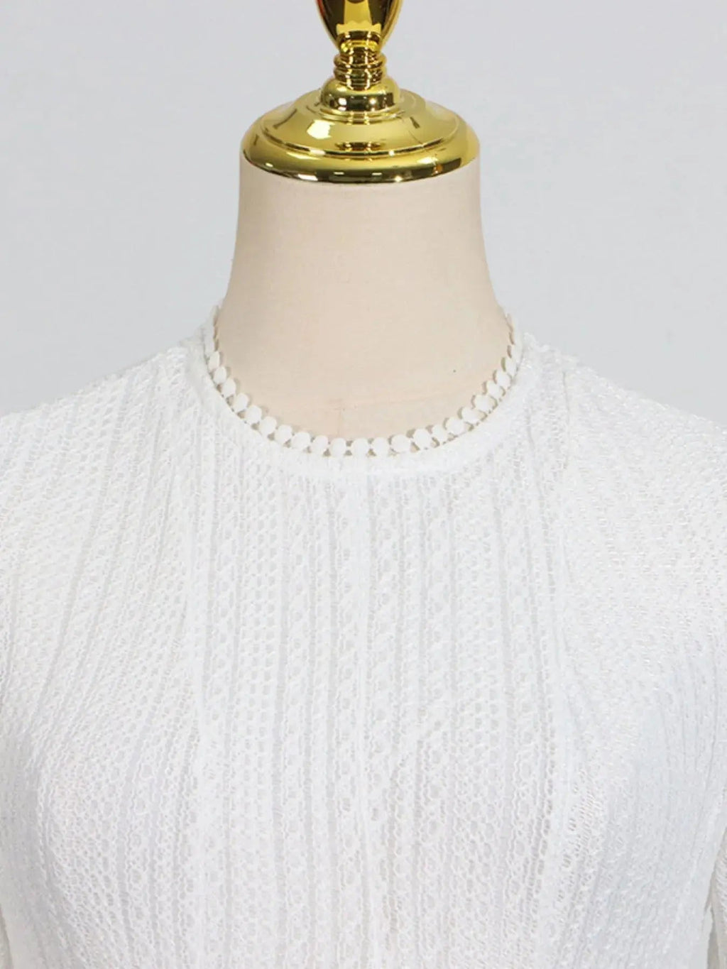 Layered Round Neck Long Sleeve Dress - Charmdeals