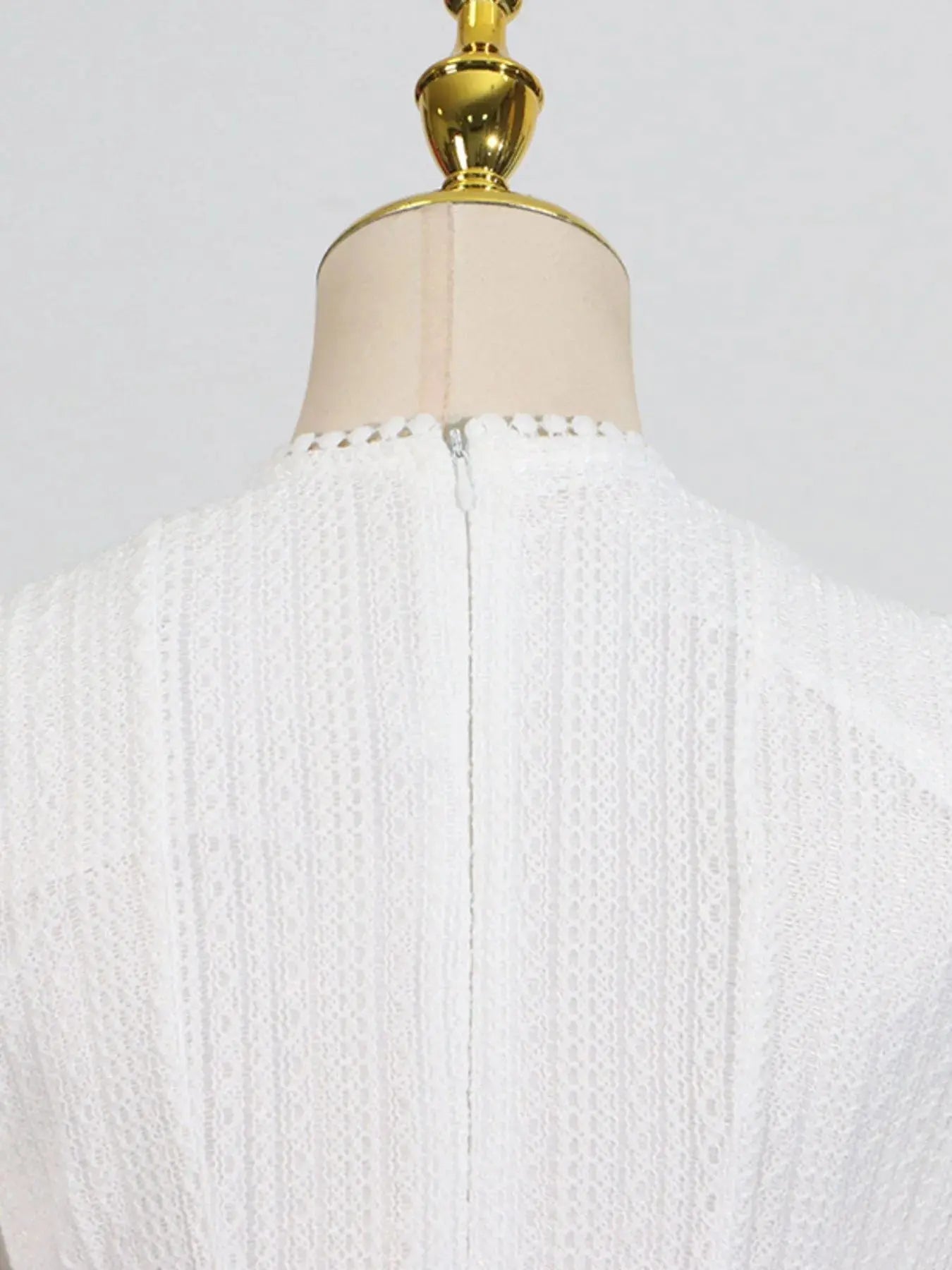 Layered Round Neck Long Sleeve Dress - Charmdeals