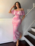 Layered Ruffled Off - Shoulder Dress - Charmdeals