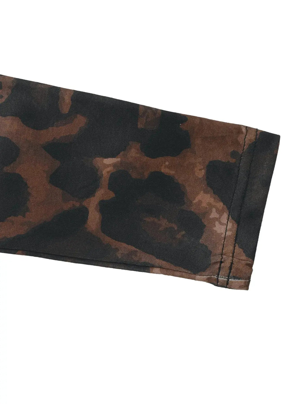 Leopard Round Neck Top and Skirt Set - Charmdeals