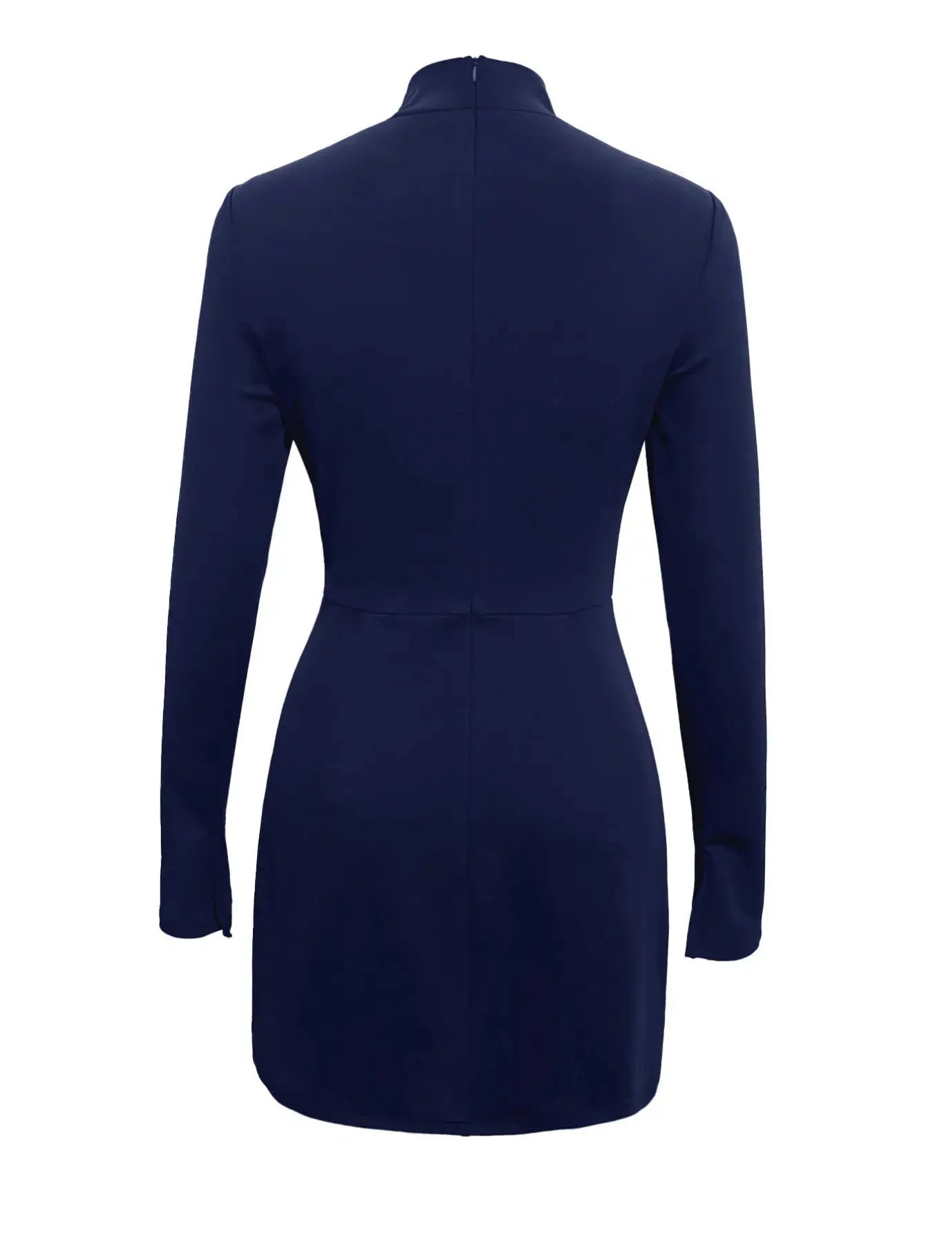 Long Sleeve Bodycon Mini Dress with Pockets - Charmdeals