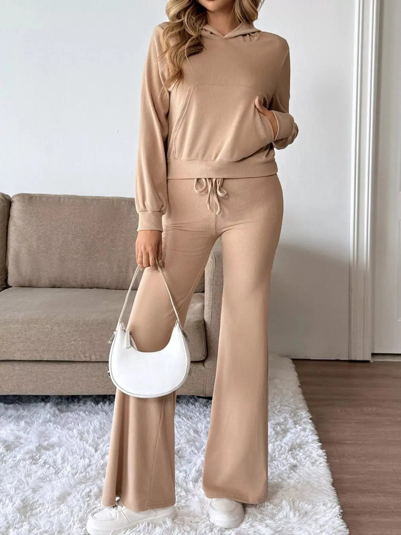 Long Sleeve Hoodie and Pants Set - Charmdeals