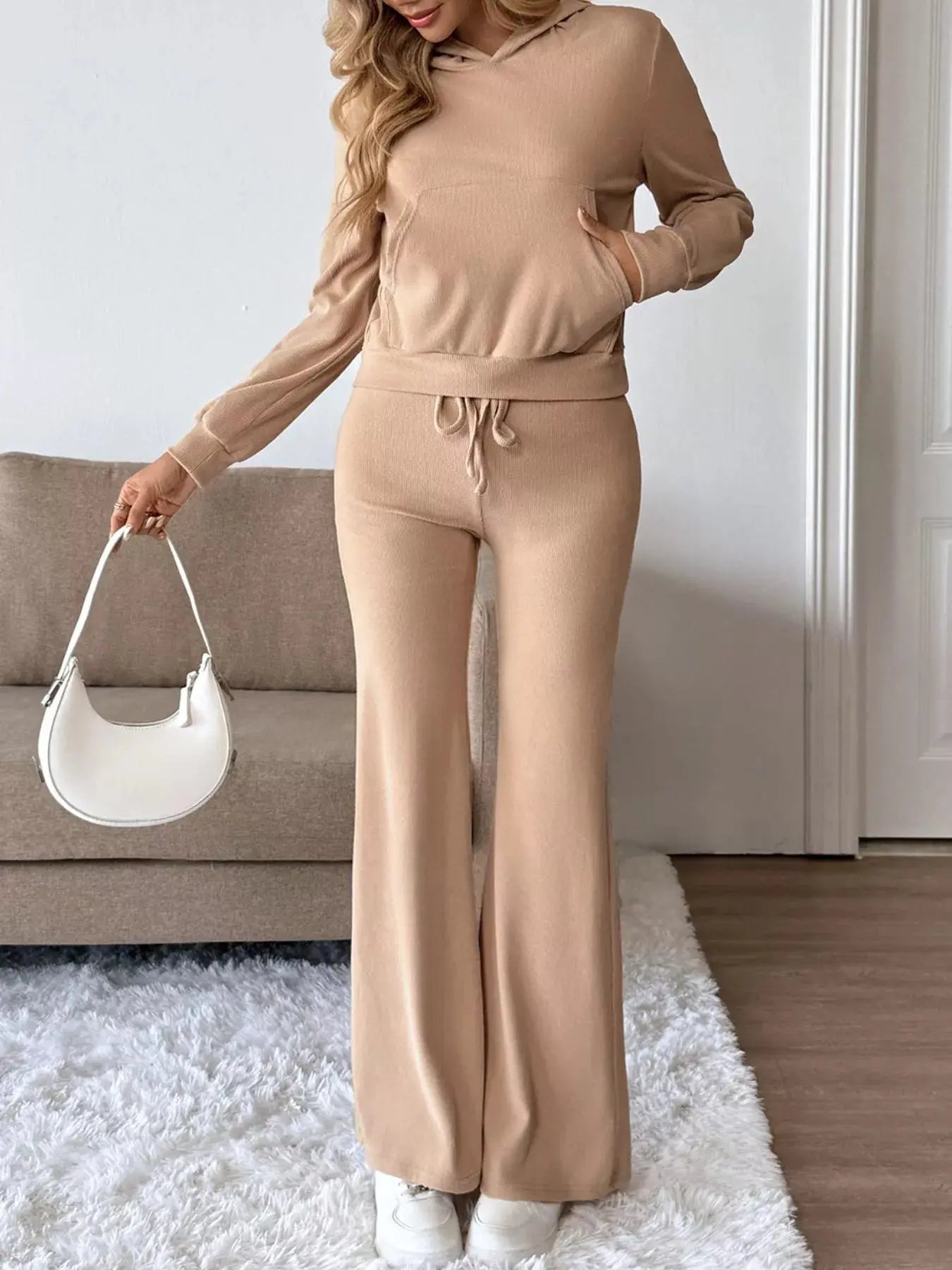 Long Sleeve Hoodie and Pants Set - Charmdeals