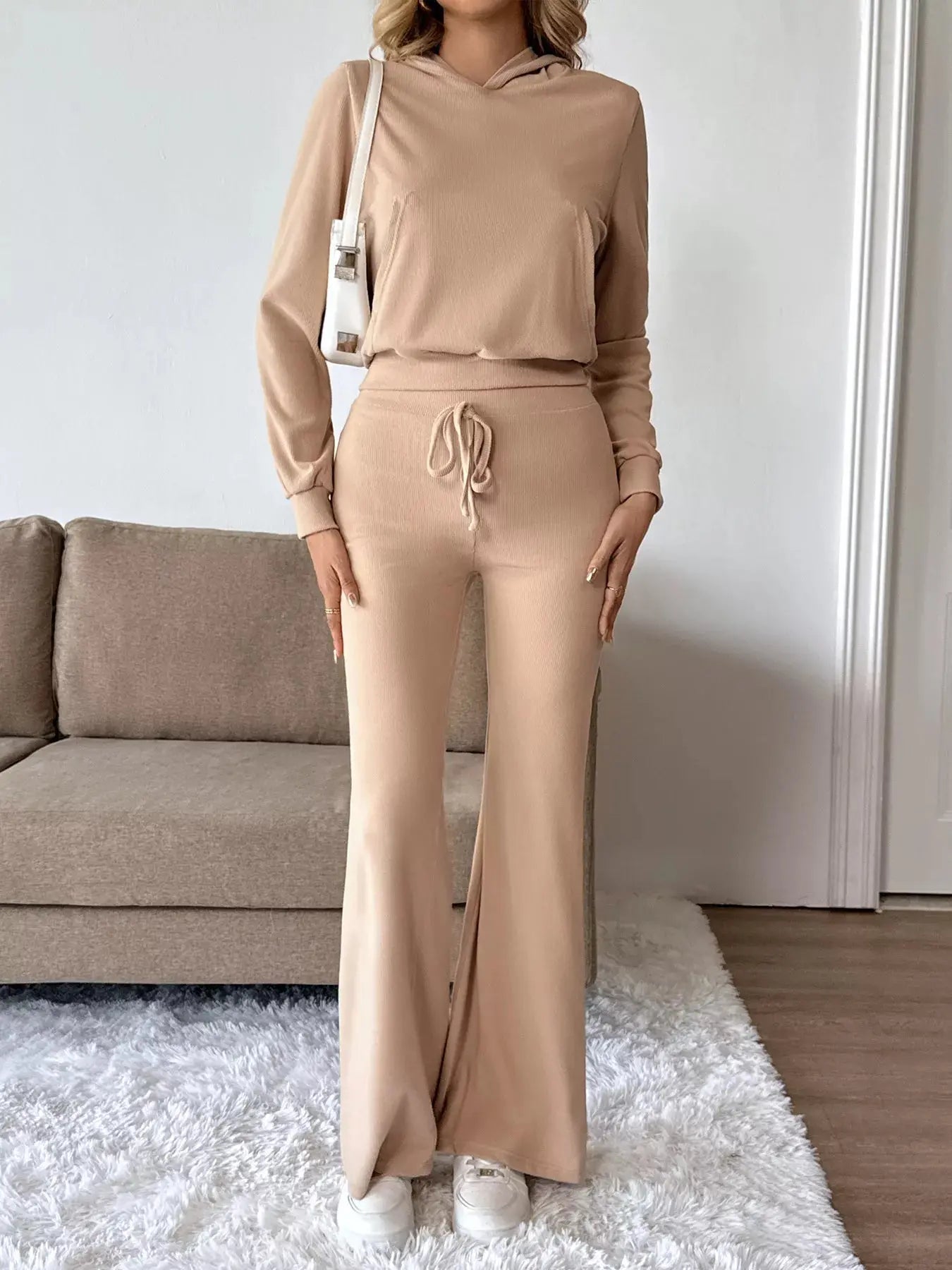 Long Sleeve Hoodie and Pants Set - Charmdeals