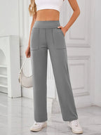 Lovelet High Waist Active Pants with Pockets - Charmdeals