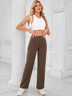 Lovelet High Waist Active Pants with Pockets - Charmdeals