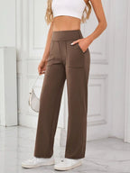 Lovelet High Waist Active Pants with Pockets - Charmdeals