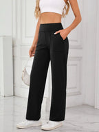 Lovelet High Waist Active Pants with Pockets - Charmdeals
