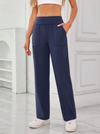 Lovelet High Waist Active Pants with Pockets - Charmdeals