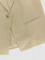 One Button Sleeveless Top and Pants Set - Charmdeals