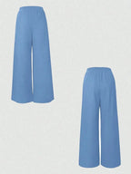 One Button Sleeveless Top and Pants Set - Charmdeals