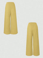 One Button Sleeveless Top and Pants Set - Charmdeals