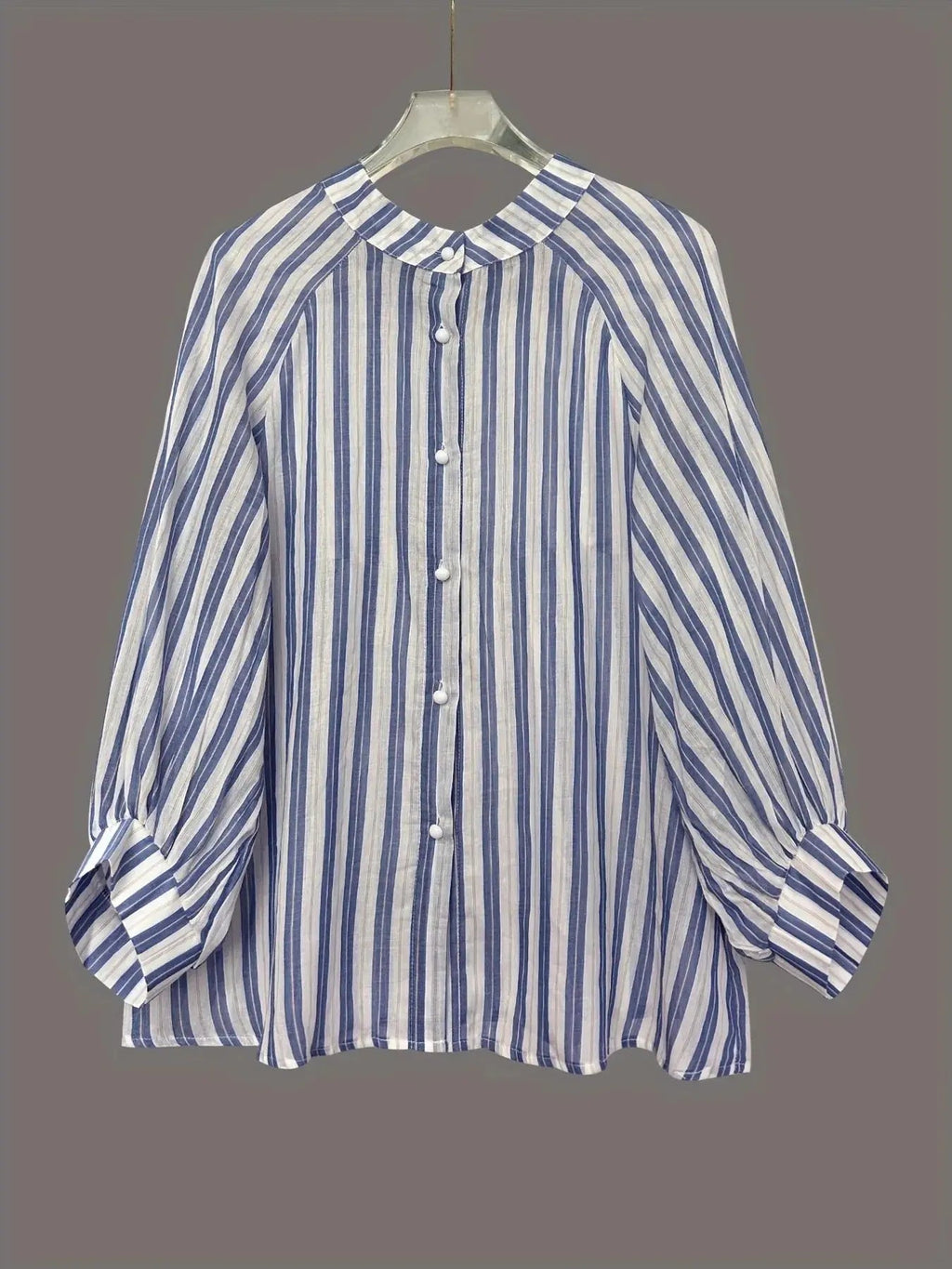 Oversized Striped Button - Down Shirt - Charmdeals